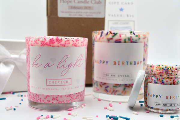 FREE Trial of Candle Club + $25 Gift Card + Happy Birthday Candle + Happy Birthday Sample - Candle of the Month Club Subscription ($75+ Value)